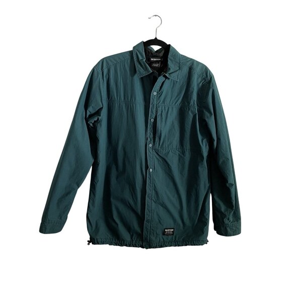 Burton Men S Green Sherpa Fleece Outdoor Winter Snap Front Ridge Lined Shirt - Picture 2 of 15